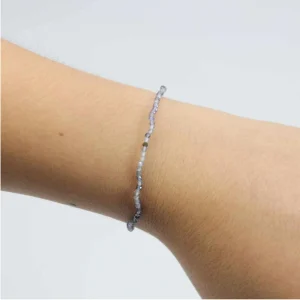 Pulseira de Iolite Bola Facetada 2mm