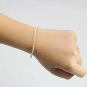 Pulseira de Quartzo Rutilado Bola Facetada 2mm