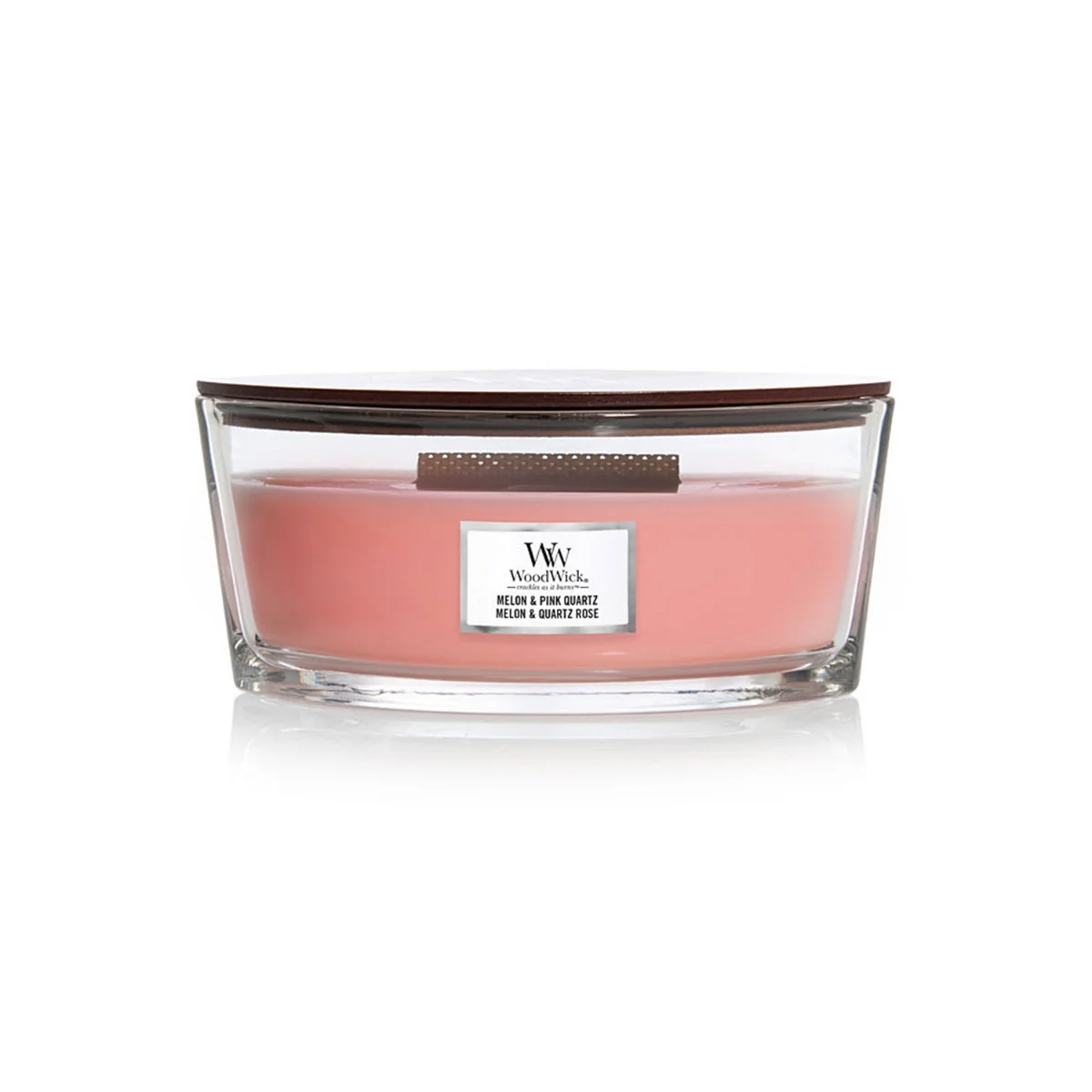 Vela Elipse Melon & Pink Quartz Woodwick - Image 2