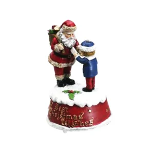 Caixa de Música Pai Natal com Menino