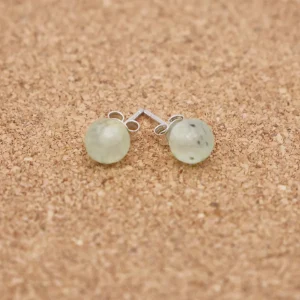 Brincos de Prata Prehnite