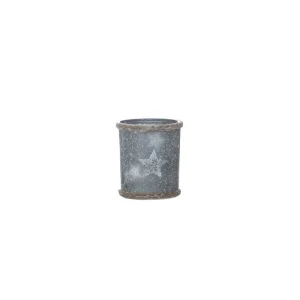 Copo Porta-Velas Prateado Natal