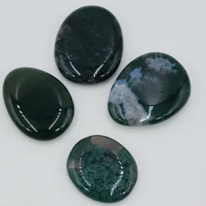 Pedra Mineral Rolada Plana Ágata Musgo 20g